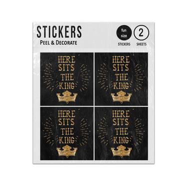 Picture of Here Sits King Golden Crown Sticker Sheets Twin Pack