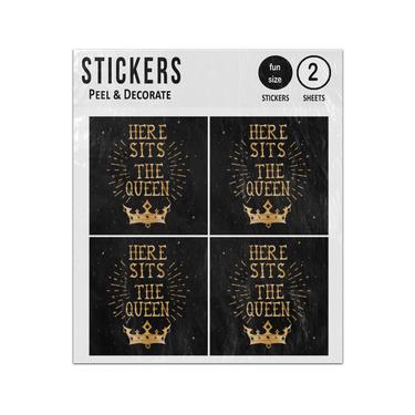 Picture of Here Sits The Queen Golden Crown Sticker Sheets Twin Pack
