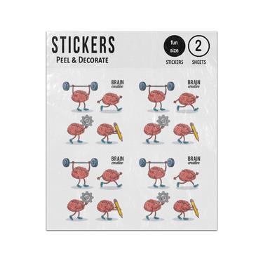 Picture of Human Brain Creative Working Exercise Drawings Sticker Sheets Twin Pack
