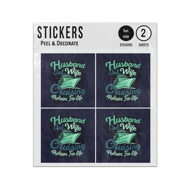 Picture of Husband And Wife Cruising Partners For Life Cruise Liner Sticker Sheets Twin Pack