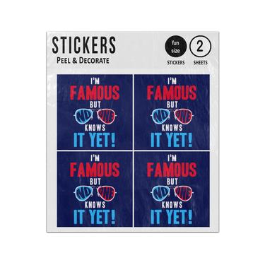 Picture of I Am Famous But No One Knows It Yet Sticker Sheets Twin Pack