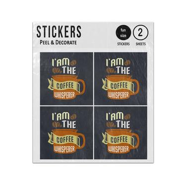 Picture of I Am The Coffee Whisperer Cup And Beans Sticker Sheets Twin Pack