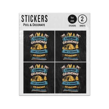 Picture of Im A Camping Grandma Like Normal But Cooler Tent In Tent Illustration Sticker Sheets Twin Pack