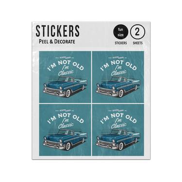 Picture of Im Not Old Im Classic Blue Vintage Convertible Car Sticker Sheets Twin Pack