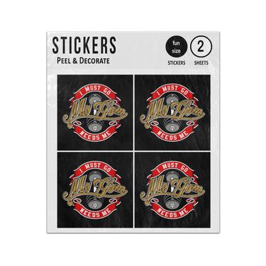 Picture of I Must Go My Gym Needs Me Barbell Sticker Sheets Twin Pack