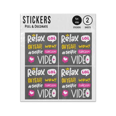 Picture of Influencer Networking Quotes Hashtag Collection Sticker Sheets Twin Pack