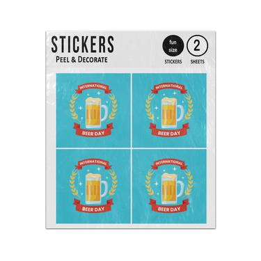 Picture of International Beer Day Beer Stein Sticker Sheets Twin Pack