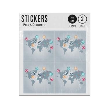 Picture of International World Trade Concept Sticker Sheets Twin Pack