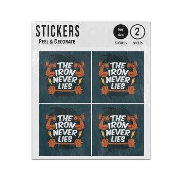 Picture of Iron Never Lies Body Building Sticker Sheets Twin Pack