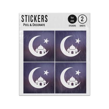 Picture of Islamic Mosque Moon Star Sticker Sheets Twin Pack