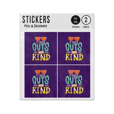 Picture of It Takes Guts Be Kind Quote Sticker Sheets Twin Pack