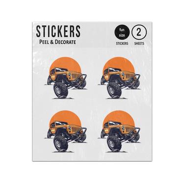 Picture of Jeep Car Offroad 4X4 Sunrise Sunset Sticker Sheets Twin Pack