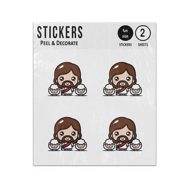 Picture of Jesus Shepherd Sheep Sticker Sheets Twin Pack
