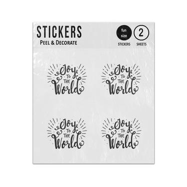 Picture of Joy To The World Hand Written Positive Quote Sticker Sheets Twin Pack