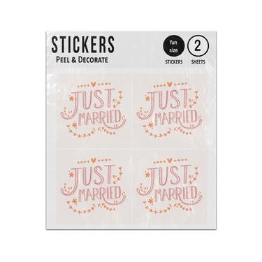 Picture of Just Married Traditional Wedding Lettering Sticker Sheets Twin Pack