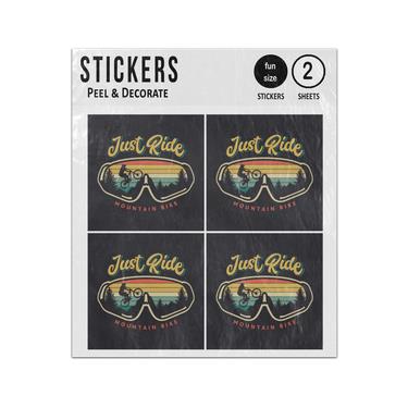 Picture of Just Ride Mountain Bike Vision Through Goggles Sticker Sheets Twin Pack