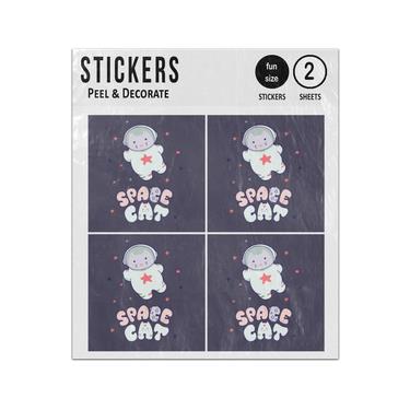Picture of Kawaii Space Cat Floating Sticker Sheets Twin Pack