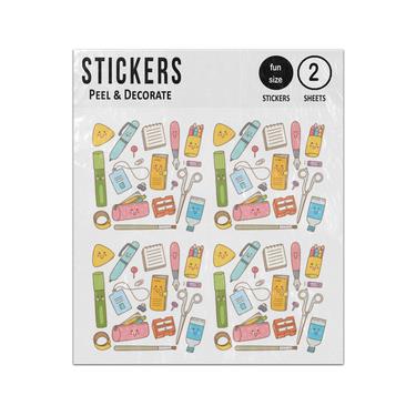 Picture of Kawaii Stationery Set Pens Pencils Cases Collection Sticker Sheets Twin Pack