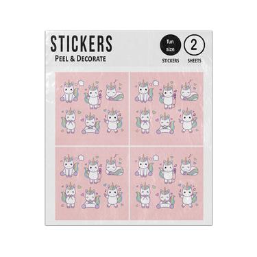 Picture of Kawaii Unicorns Movements Collection Sticker Sheets Twin Pack