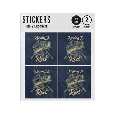 Picture of Keeping It Reel Bass Fishing Rod Sticker Sheets Twin Pack