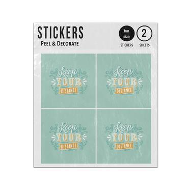 Picture of Keep Your Distance Lettering Sticker Sheets Twin Pack