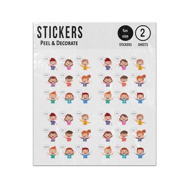 Picture of Kids Learning Numbers With Fingers Speech Bubbles Sticker Sheets Twin Pack