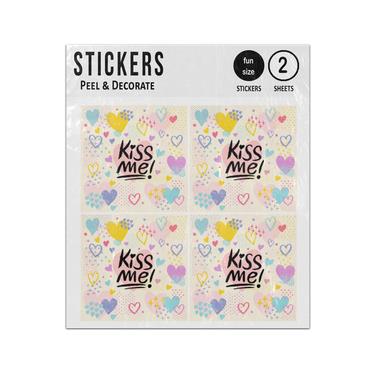 Picture of Kiss Me Love Hearts Sticker Sheets Twin Pack