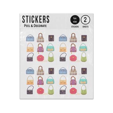 Picture of Ladies Handbags Woman Accessories Illustration Set Collection Sticker Sheets Twin Pack