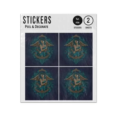 Picture of Lady Angel Religious Concept Illustration Sticker Sheets Twin Pack