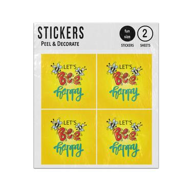 Picture of Lets Bee Happy Inspirational Quote Sticker Sheets Twin Pack