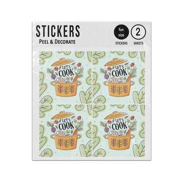 Picture of Lets Cook Food Pot Sticker Sheets Twin Pack