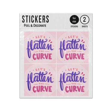 Picture of Lets Flatten The Curve Hand Writing Sticker Sheets Twin Pack