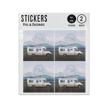 Picture of Lets Travel Motorhome Recreational Realistic Vehicle Rv Van Sticker Sheets Twin Pack