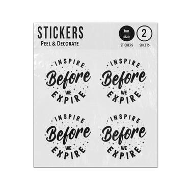 Picture of Lettering Typography Inspire Before We Expire Sticker Sheets Twin Pack