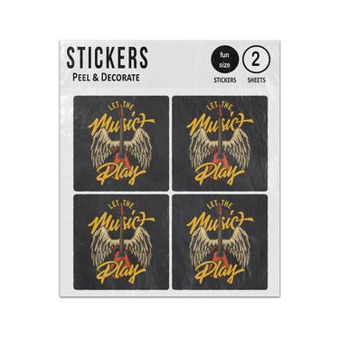 Picture of Let The Music Play Guitar Wings Sticker Sheets Twin Pack