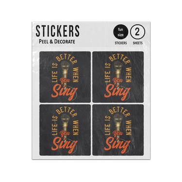 Picture of Life Is Better When You Sing Microphone Sticker Sheets Twin Pack