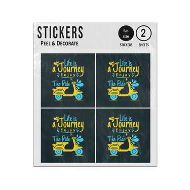 Picture of Life Is Journey Enjoy The Ride Scooter Sticker Sheets Twin Pack