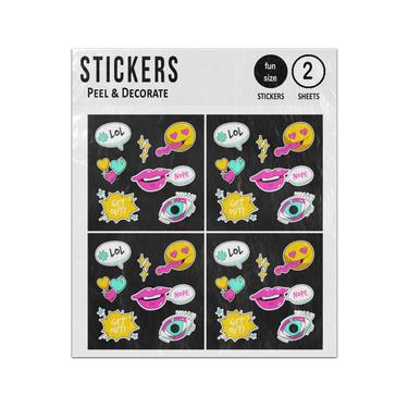 Picture of Lol Emoji Nope Get Out Sticker Sheets Twin Pack