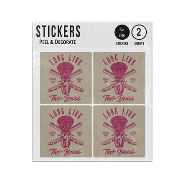 Picture of Long Live The Beard Barbershop Nyc Sticker Sheets Twin Pack