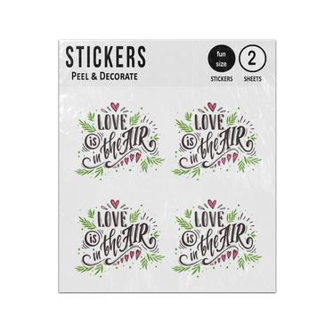 Picture of Love Is In The Air Saying Sticker Sheets Twin Pack