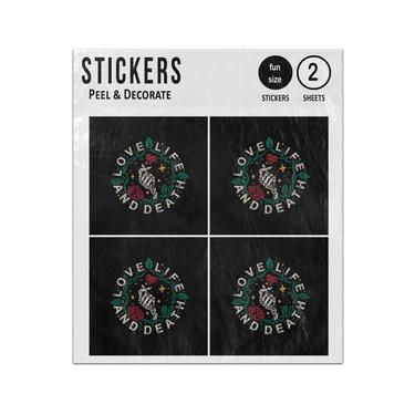 Picture of Love Lie And Death Skeleton Hand Sticker Sheets Twin Pack