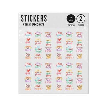 Picture of Love Sayings Quotes Collection Sticker Sheets Twin Pack