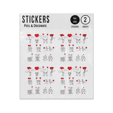 Picture of Love Stick People Illustrations Sticker Sheets Twin Pack
