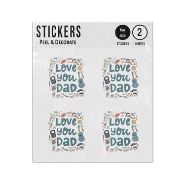 Picture of Love You Dad Hobbies Sticker Sheets Twin Pack