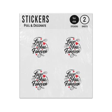 Picture of Love You Forever Hand Writing Script Sticker Sheets Twin Pack