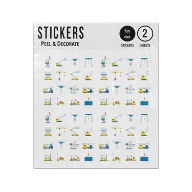 Picture of Machinery Lifting Equipment Icon Set Collection Sticker Sheets Twin Pack