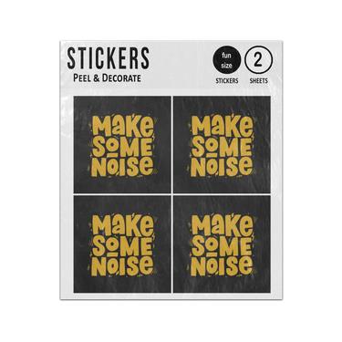 Picture of Make Some Noise Shaking Slogan Sticker Sheets Twin Pack