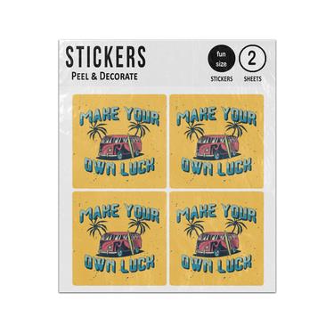 Picture of Make Your Own Luck Motivation Quote Sticker Sheets Twin Pack