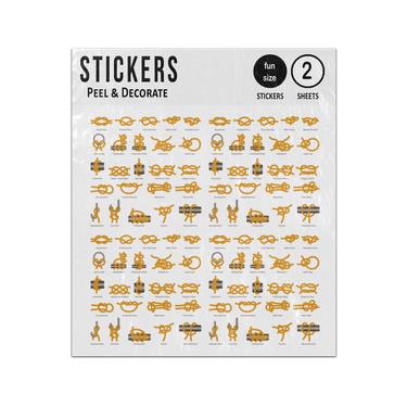 Picture of Marine Knots Hitches Bends Ties Illustrations Sticker Sheets Twin Pack
