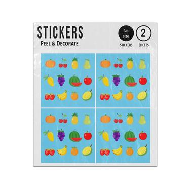 Picture of Mediterranean Fruits Drawings Collection Sticker Sheets Twin Pack